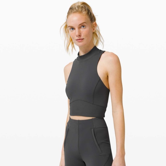 lululemon athletica Tops - NWT Lululemon Train Free Crop Tank - Graphite Grey - Size 2